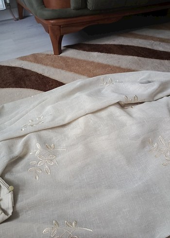 Nakışlı Beyaz Bohem Perde - Görsel 4