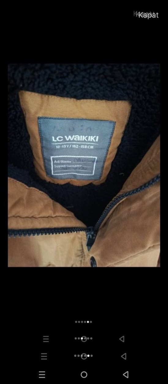 Düğmeli Kahverengi Kapüşonlu Erkek Mont - Görsel 4