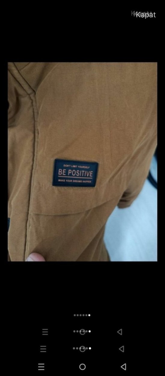 Düğmeli Kahverengi Kapüşonlu Erkek Mont - Görsel 3