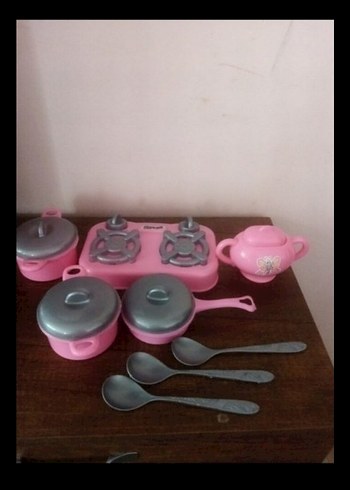 Ikea Pembe Plastik Mini Mutfak Seti
