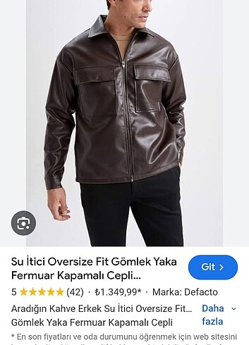 2xl Beden DeFacto erkek kahverengi deri mont sıfırdır 