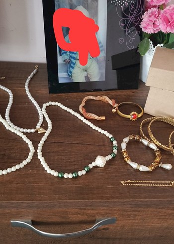 Bohem Tarzı Altın Renk Boncuklu Kadın Takı Seti