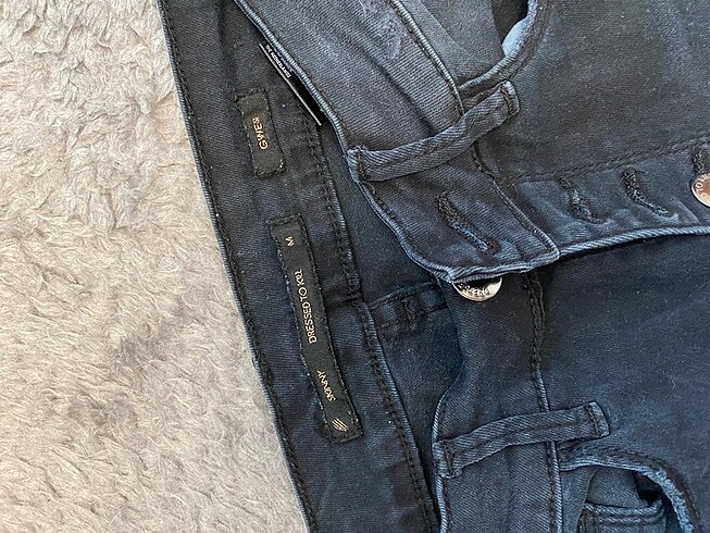 38 Beden mavi Renk Üçlü kot pantolon