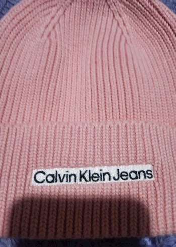 Calvin Klein Pembe Örgü Kadın Bere Orijinall - Görsel 2
