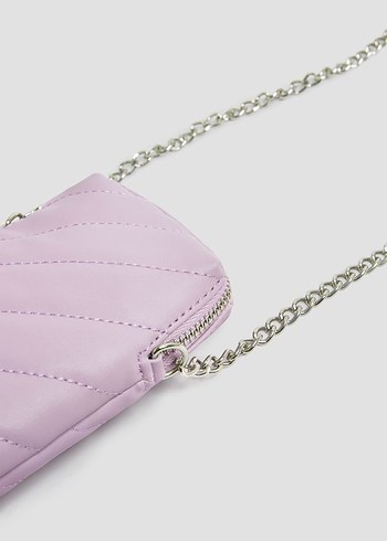 Pull&Bear Sıfır. Zincir Detaylı Pastel Pembe Kadın Çanta - Görsel 4