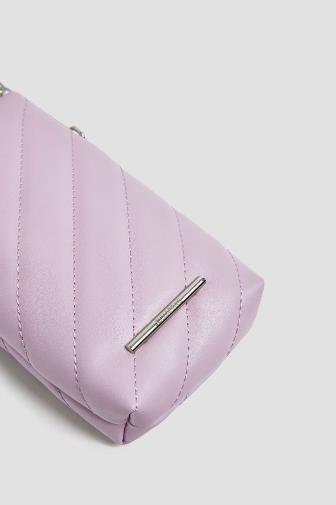 Pull&Bear Sıfır. Zincir Detaylı Pastel Pembe Kadın Çanta - Görsel 3