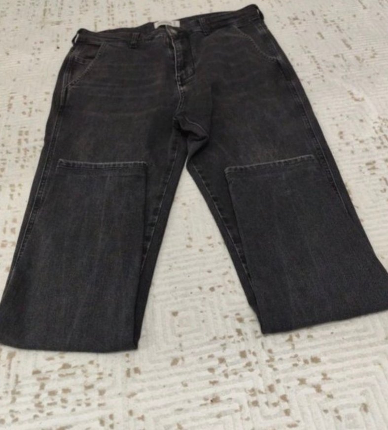 Pull and Bear. Gri Kadın Denim Pantolon Regular Fit - Görsel 2