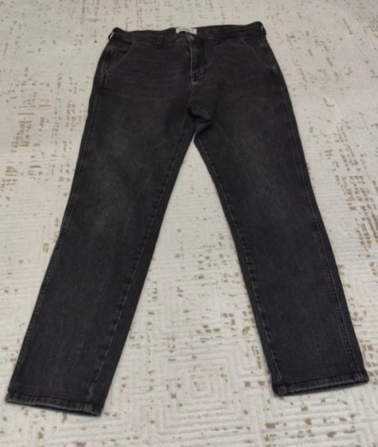 Pull and Bear. Gri Kadın Denim Pantolon Regular Fit - Görsel 3