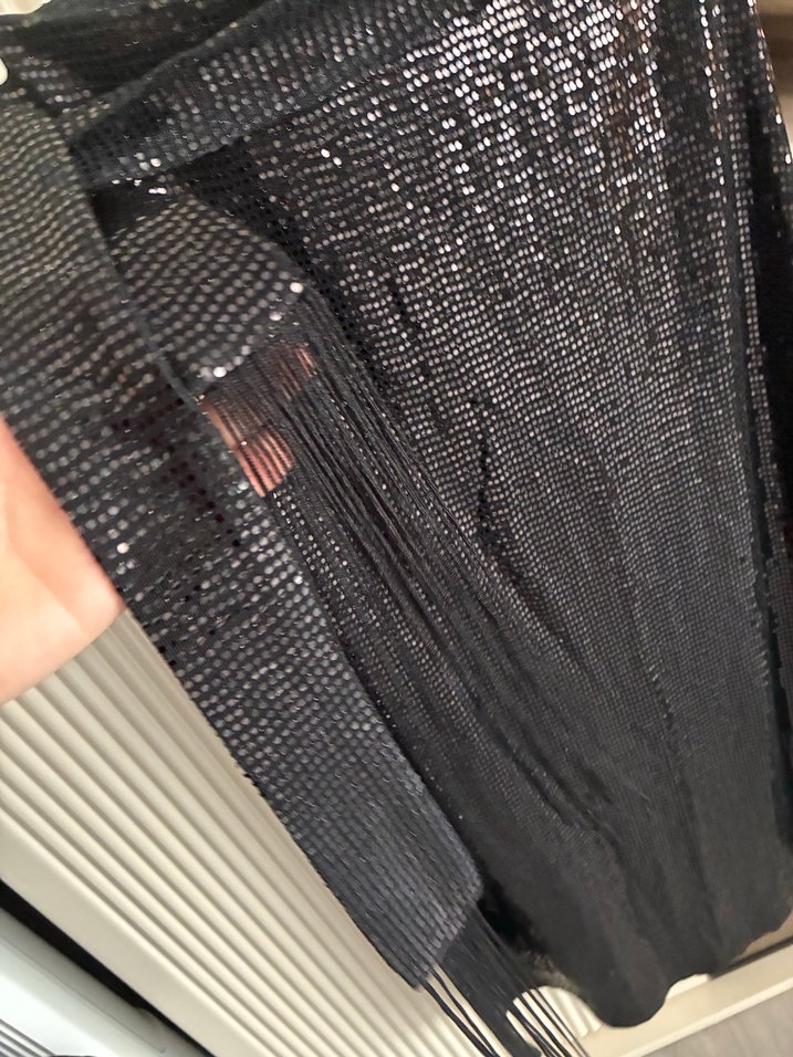 Siyah Drapeli Uzun Kadın Etek - Görsel 4