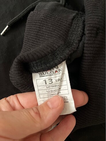12-13 Yaş Beden siyah Renk Erkek çocuk pantolon
