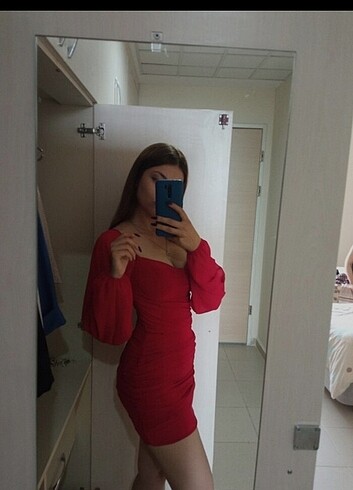 s Beden kırmızı Renk Mini elbise