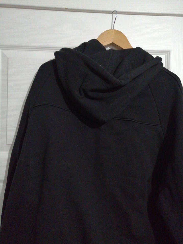 Siyah Kapüşonlu Fermuarlı hoodie - Görsel 2