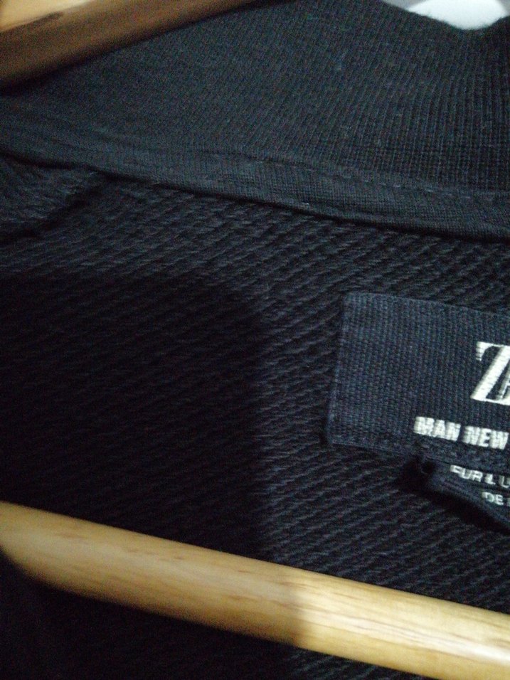 Siyah Kapüşonlu Fermuarlı hoodie - Görsel 4