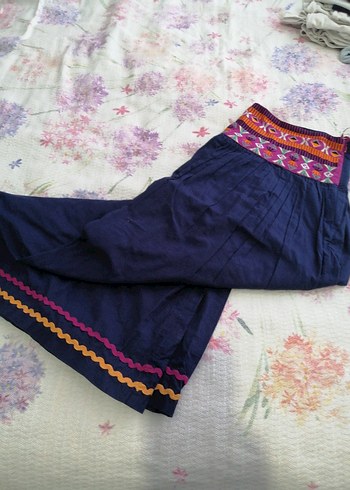 Nakışlı Çok Renkli Uzun Bohem Etek - Görsel 2