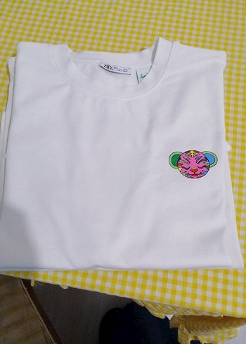 Erkek Beyaz Pamuklu Kısa Kollu Tişört - Görsel 4