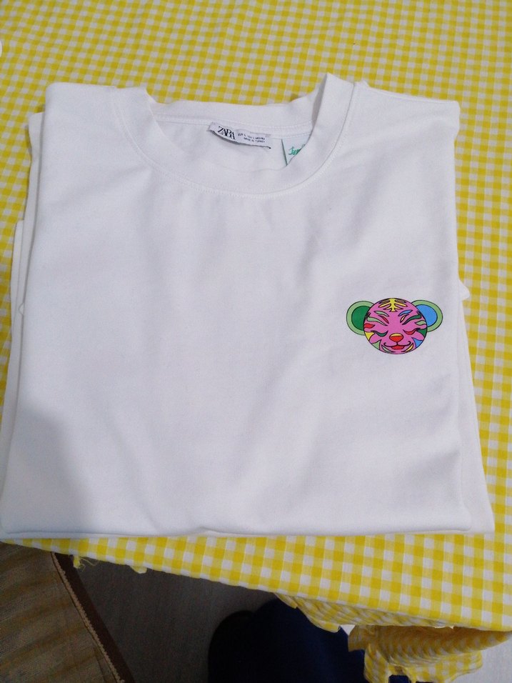 Erkek Beyaz Pamuklu Kısa Kollu Tişört - Görsel 4