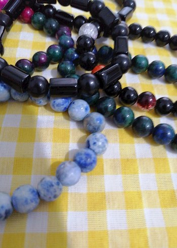 Çok Renkli doğaltaş  Bileklik - Görsel 3