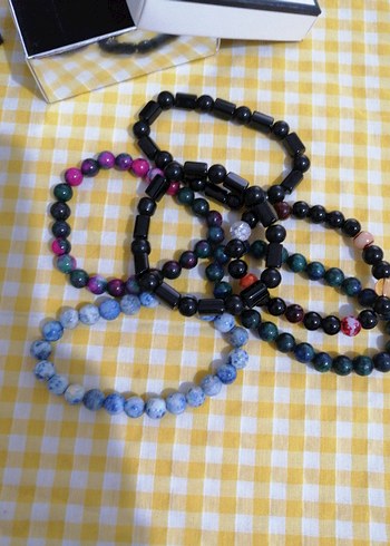 Çok Renkli doğaltaş  Bileklik - Görsel 2