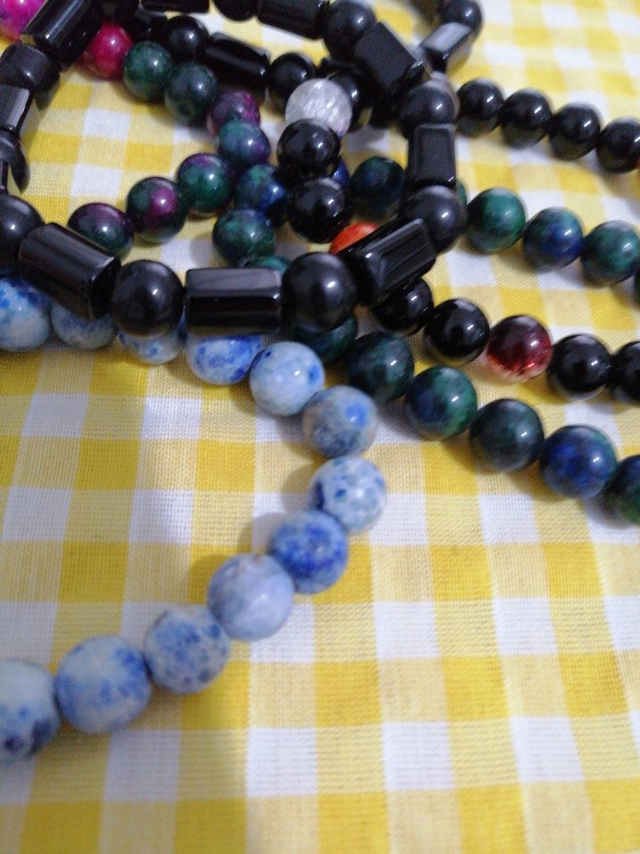 Çok Renkli doğaltaş  Bileklik - Görsel 3