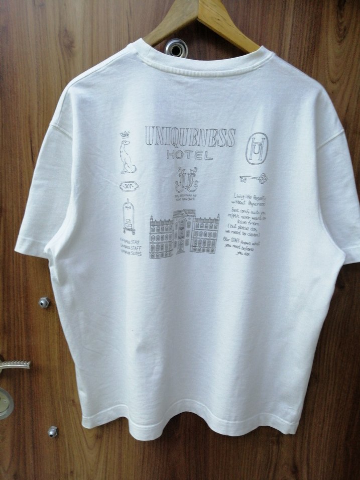 Beyaz Baskılı Kadın Tişört - Görsel 3