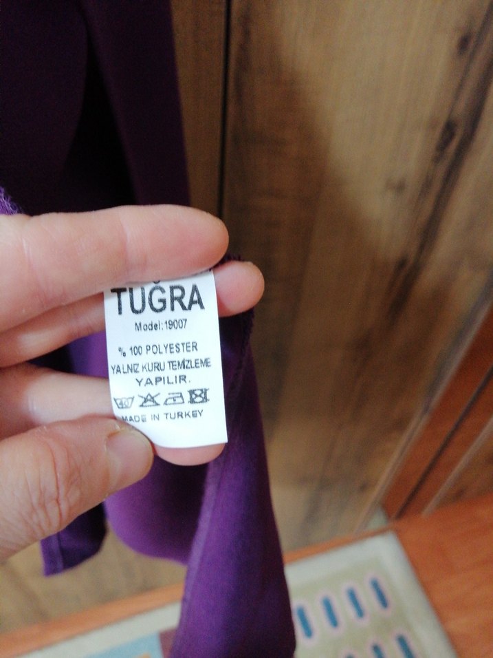 Mor Nakışlı Uzun Kollu Salaş Kadın pardesü - Görsel 4