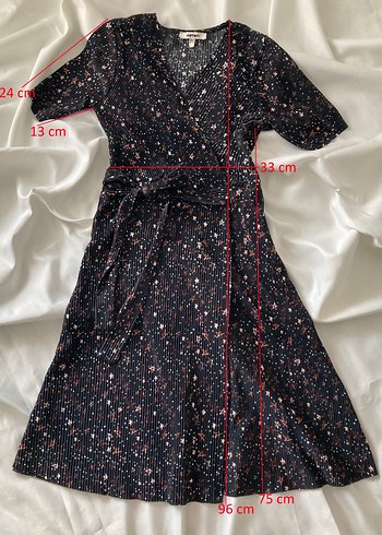 Koton Siyah Yıldız Desenli Elbise - Görsel 2