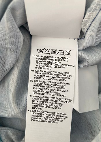 Trendyol Kadın Mavi Batik Desenli Uzun Kollu Elbise - Görsel 4