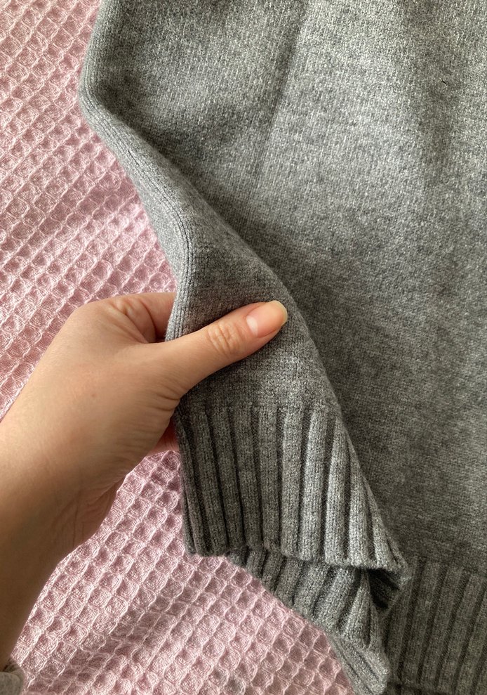 Gri Kısa Kollu Boğazlı Kadın Kazak - Görsel 3