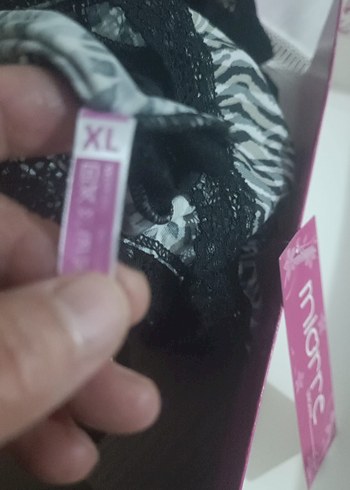 Zebra Desenli Siyah Mini Sütyen - Görsel 2