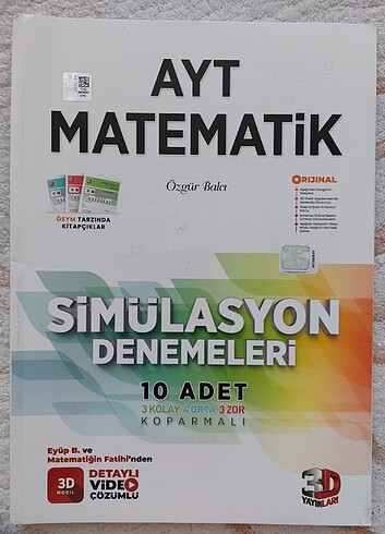 3D AYT MATEMATİK DENEMESİ