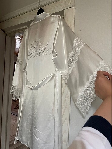 s Beden beyaz Renk Bride sabahlık