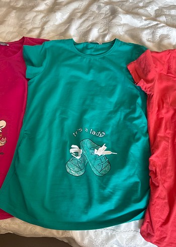 Rahat Kesim Baskılı Hamile Tişörtü - Görsel 3