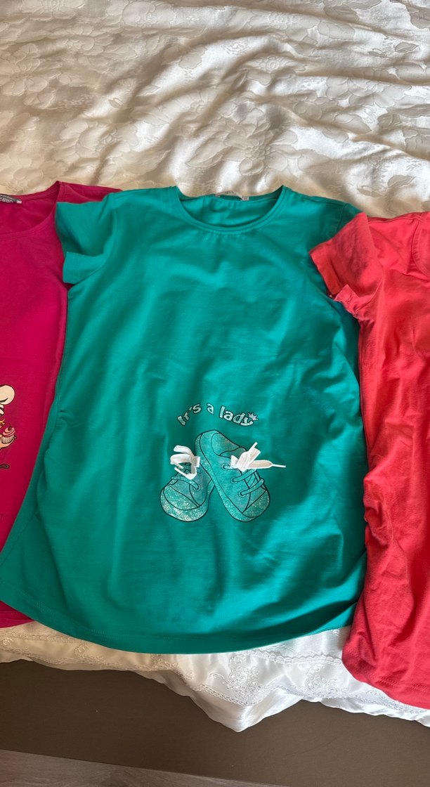 Rahat Kesim Baskılı Hamile Tişörtü - Görsel 3