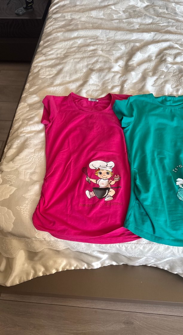 Rahat Kesim Baskılı Hamile Tişörtü - Görsel 2