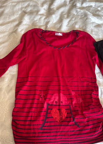 2 adet Kısa Kollu Hamile Tişörtü - Görsel 2