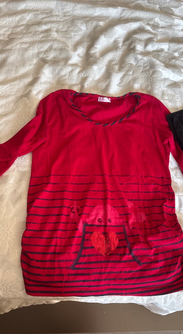 2 adet Kısa Kollu Hamile Tişörtü - Görsel 2