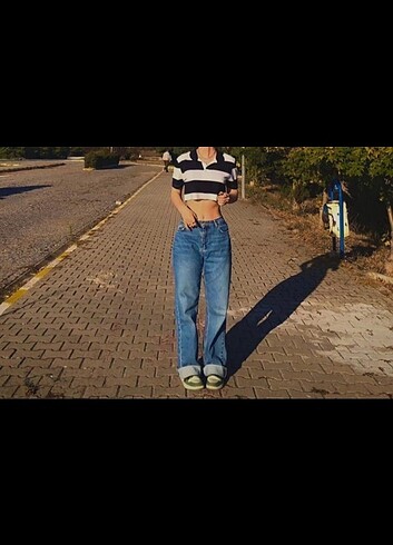 xs Beden mavi Renk Zara Boogıe pantolon