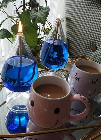 Cam kandil yağı lacivert 