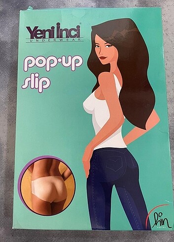 m Beden Yeni İnci Silikonlu Külot, Pop-up Slip