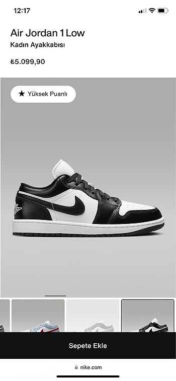 36 Beden Siyah Nike Jordan Kadın