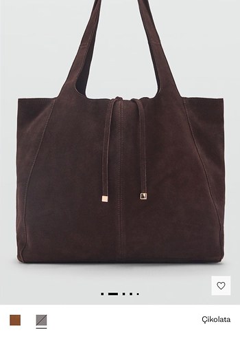 Süet Shopper Çanta
