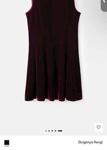 Burgonya Rengi Kadife Dikiş Detaylı Elbise - Görsel 2