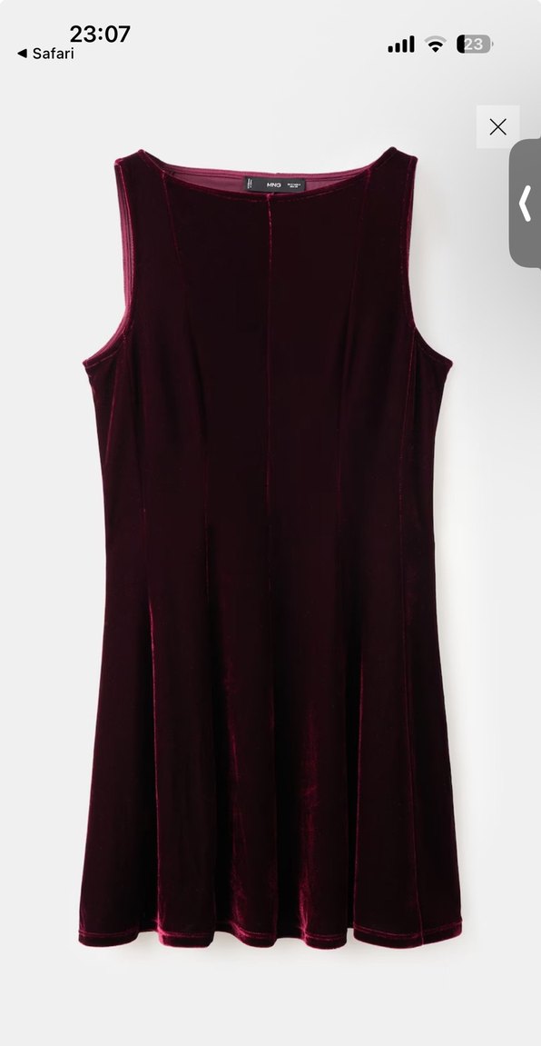 Burgonya Rengi Kadife Dikiş Detaylı Elbise - Görsel 3