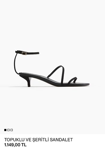 H&M H&M Topuklu Siyah Kadın Sandalet