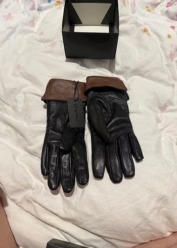 Network Siyah Kadın Deri Eldiven - Görsel 13