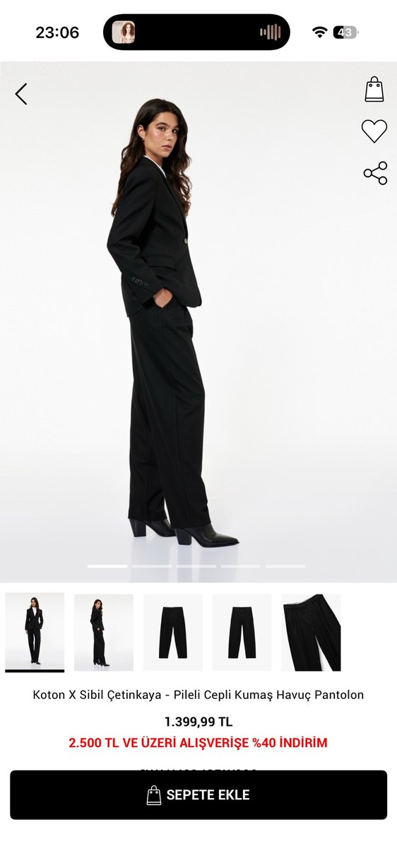Koton havuç pantolon - Görsel 5