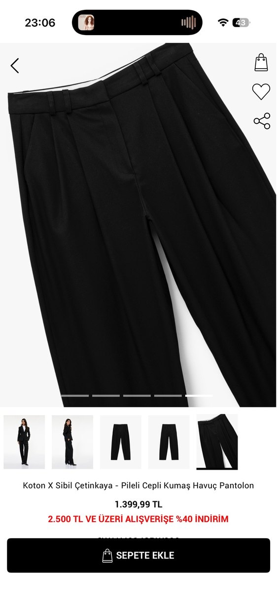 Koton havuç pantolon - Görsel 4