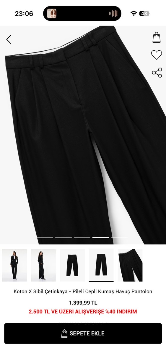 Koton havuç pantolon - Görsel 3