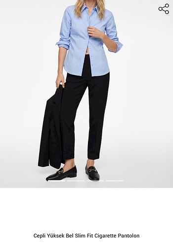 Cepli Siyah Slim Fit Kumaş Pantolon - Görsel 5