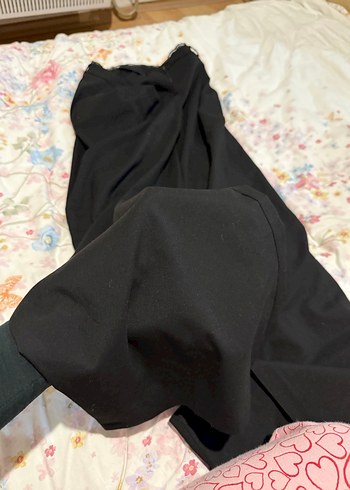 Pile Detaylı Cepli Geniş Paça Kumaş Pantolon - Görsel 10